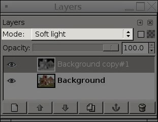 Soft Light Layers mode palette
